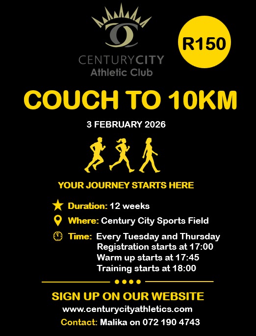 Past Couch to 10 km programme flyer, 3 February 2026