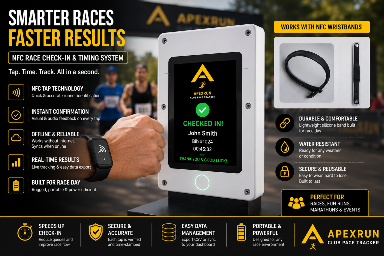 ApexRun NFC race timing